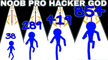 NOOB VS PRO VS HACKER VS GOD  StickMan Up Update @playgame24dia56