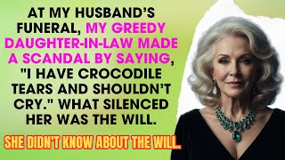 At My Husband's Funeral, My Greedy Daughter-In-Law Made A Scandal By Saying, I Have Crocodile Tears