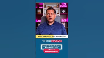 How to Identify and Delete Duplicate Data? #shorts #research #phd