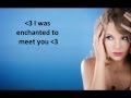 Enchanted Taylor Swift  Lyrics
