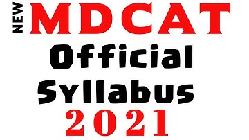 PMC MDCAT Official Syllabus 2021 - MDCAT 2021 latest news - NMDCAT 2021