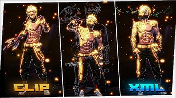 New Trend 😍🔥[ XML + CLIP + CC ] Free Fire Trend Edit 💫 Glow Like Duranto Official🔥 FF Duo Lobby Edit