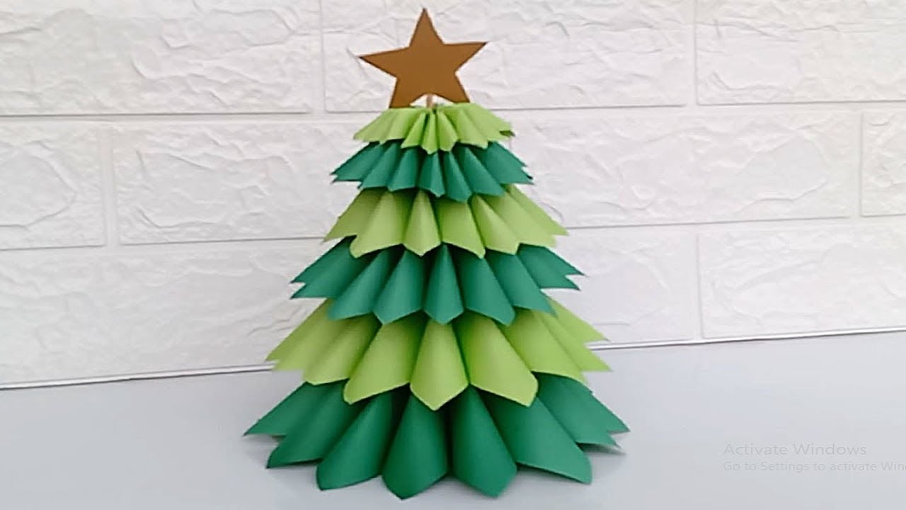 Christmas Tree Decorating Idea \\ Beautiful Paper Christmas Tree  YouTube