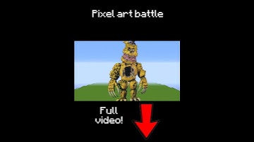 GOLDEN FREDDY Pixel Art Build in Minecraft ! Noob vs Pro vs Hacker vs God - Minecraft Animation