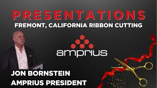 Amprius Lab President Jon Bornstein Presents at Ribbon Cutting in Fremont, CA