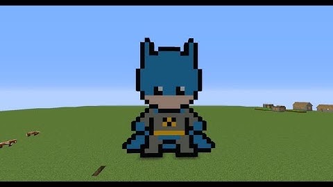 Minecraft Pixel Art Tutorial - Batman!