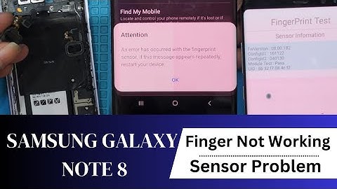 Samsung Galaxy Note 8 Fingerprint Sensor Not Working || Fix Finger Print Error