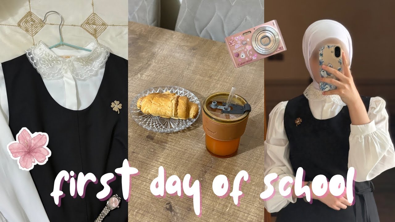 #5 | اول يوم مدرسة 🥞 | طالبة خامس علمي 👩🏻‍💼.