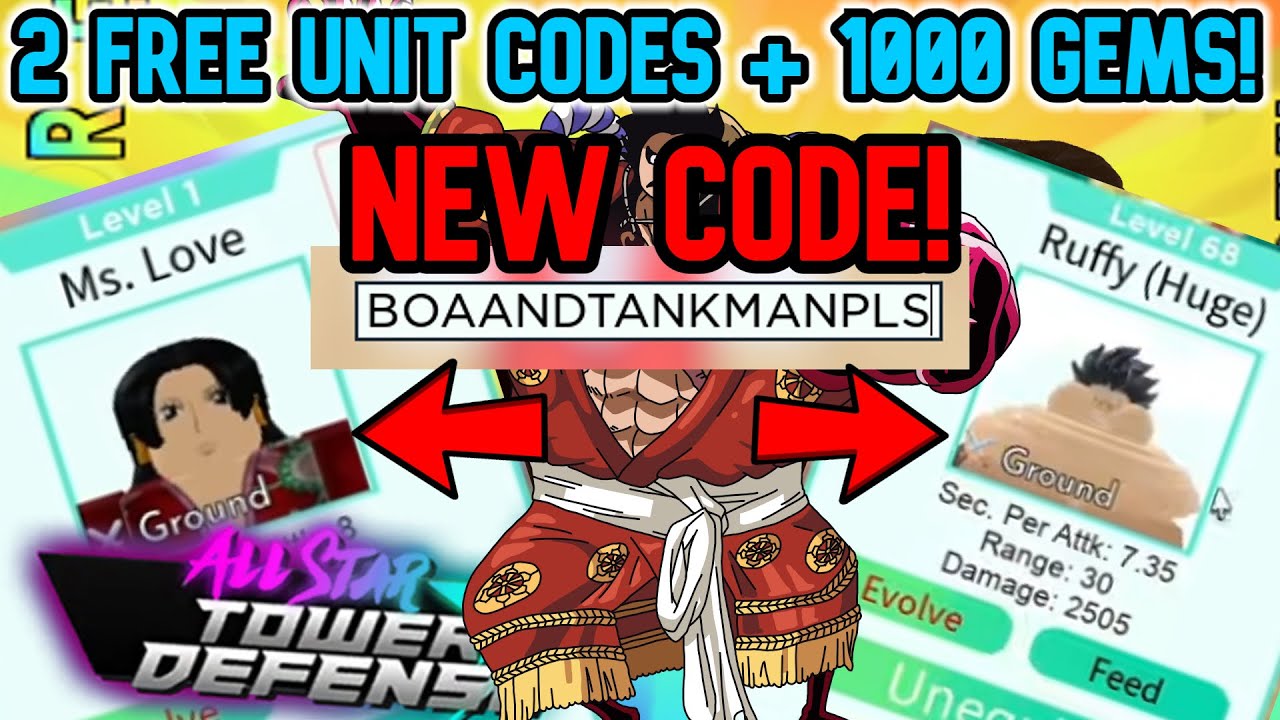 NEW 2 EXCLUSIVE UNITS CODES + 1000 GEMS! All Star Tower Defense