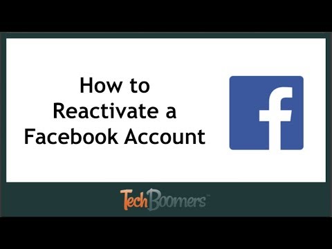 How To Reactivate Facebook Account Youtube