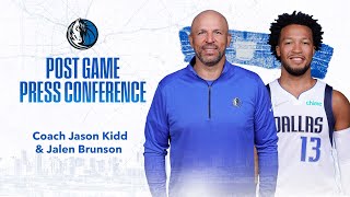 Mavs Post Game Interview: Jason Kidd \& Jalen Brunson  (10\/15\/21)