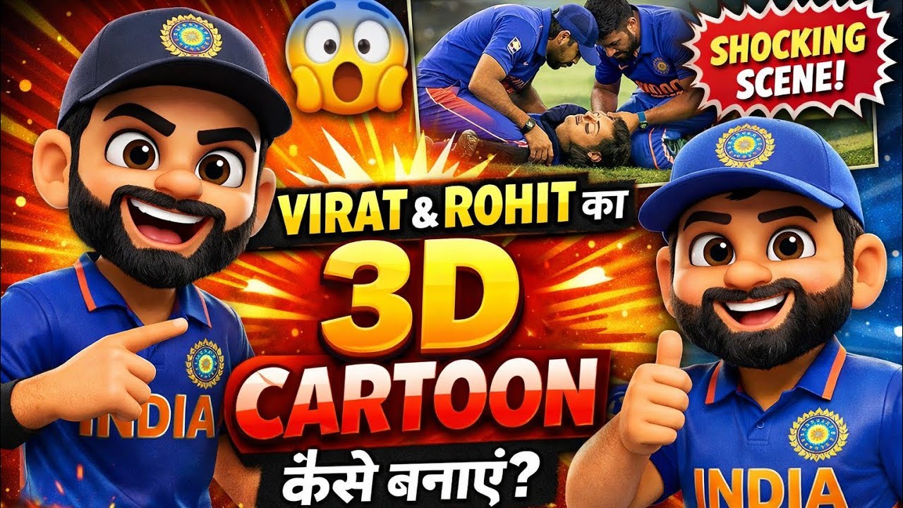 HOW TO MAKE VIRAT AND ROHIT🤑 SHARMA New Ai tools 3D Animation image कैसे बनाए ⁉️