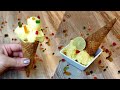 اخلطي البرتقال والليمون في الخلاط وأعملي آيس كريم اقتصادي وموفر 🍊🍋|  Ice-cream