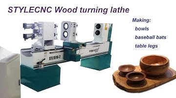 How the CNC wood turning lathe machine making a bowl?