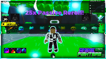Anime Fighters Simulator 25x Passive reroll spins! Shiny Secret + Red Bat Divine passive reroll