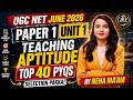 🔥 TEACHING APTITUTE TOP 40 PYQs | UGC NET JUNE 2026 | PAPER 1 #ugcnet #viral #teachingaptitude #pyq