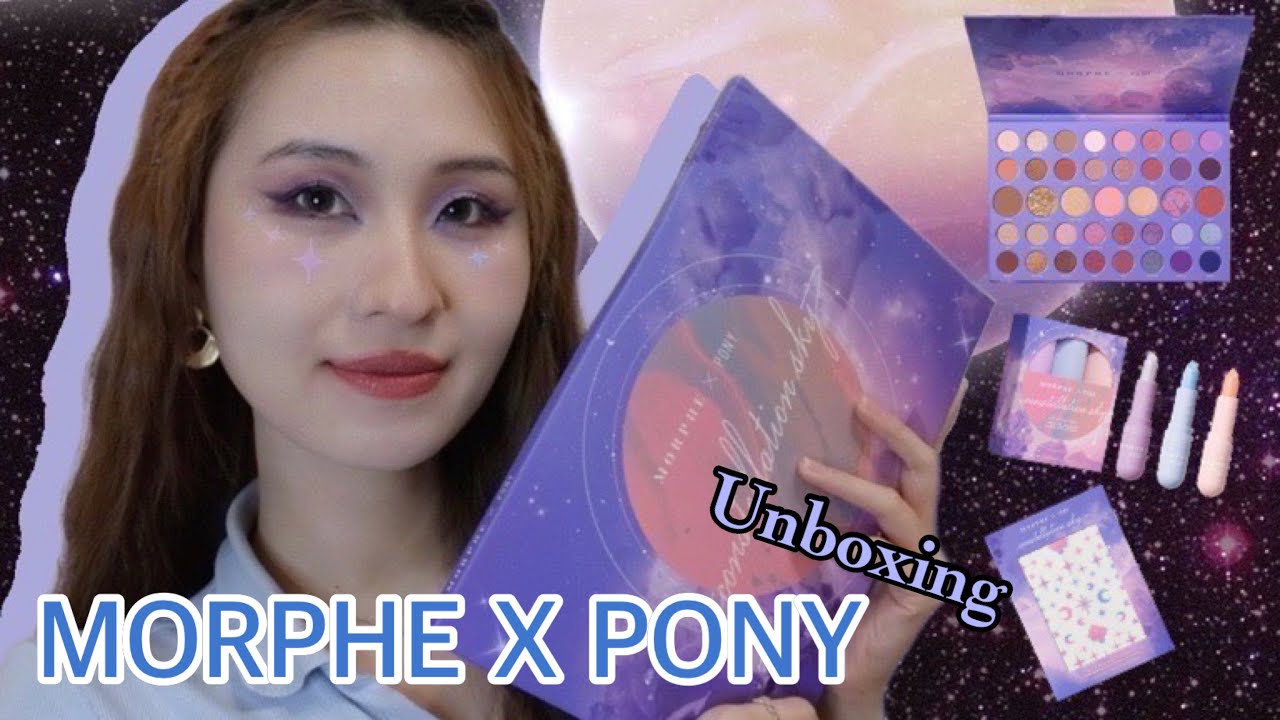 Unboxing | MOPHE X PONY Constellation Sky Collection 開箱 | 超級夢幻的眼妝 | Cut Crease Makeup