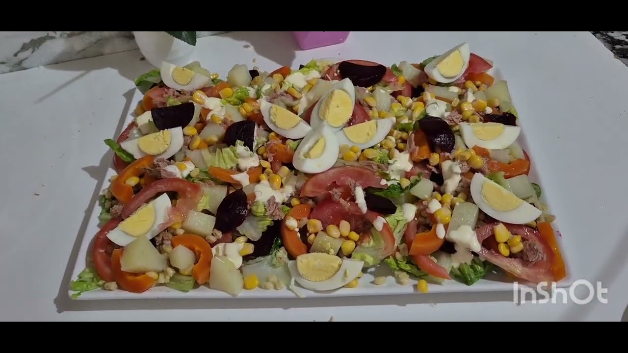 سلطه ضروري 👍تحضريها في مائده الافطار خفيفه لذيذه صحيه مشبعه😋