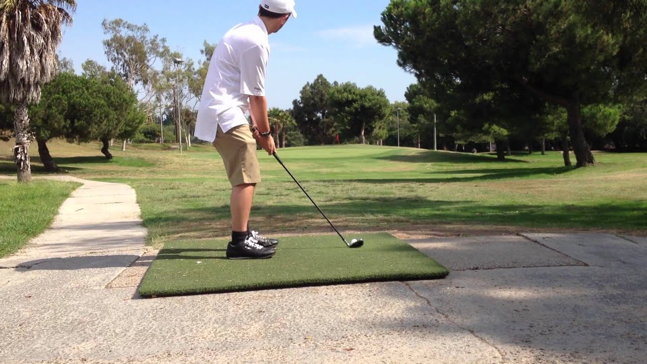 Joel Hits Short on the 89 Yard Par 3 at Newport Beach Golf Course