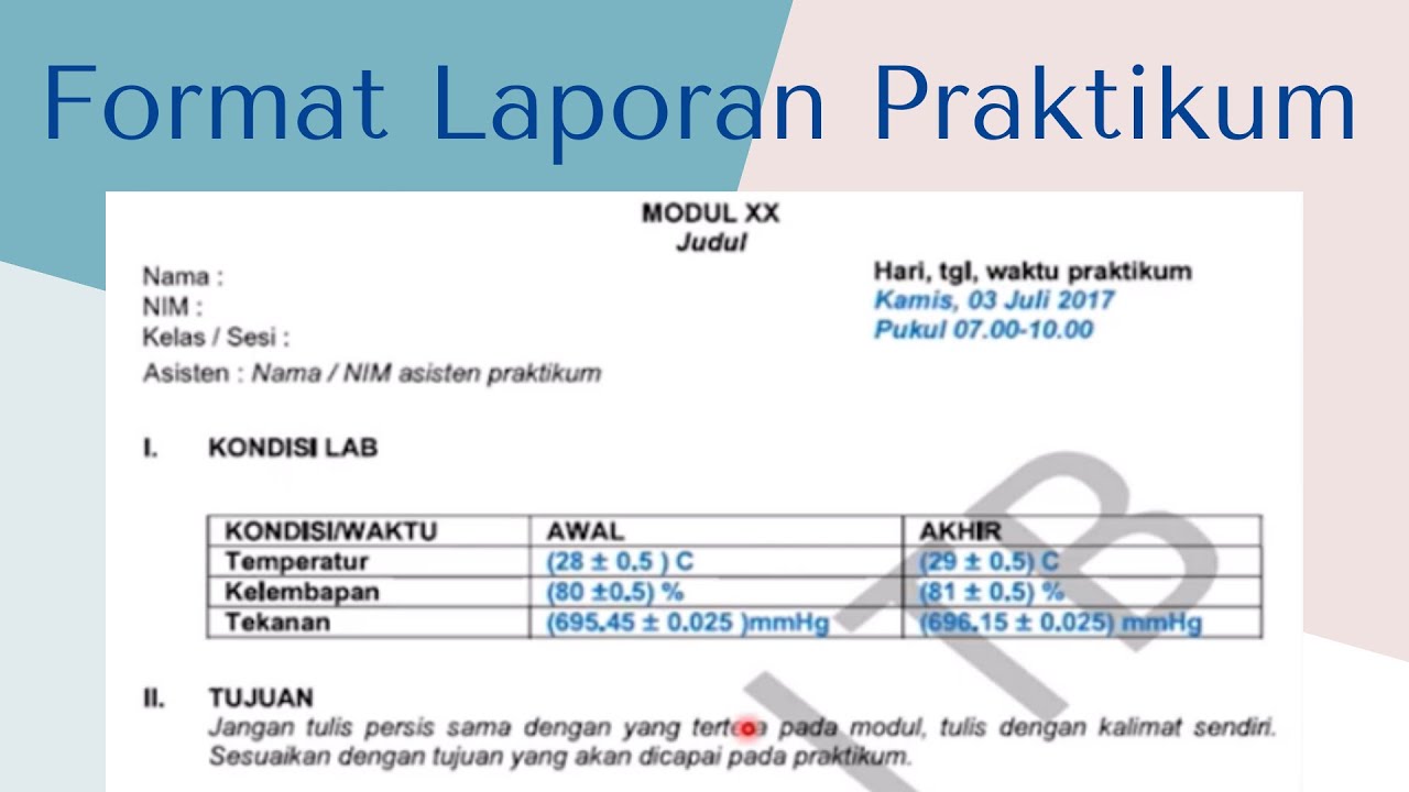 Format Laporan Praktikum Fisika Dasar - YouTube