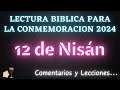 CONMEMORACIÓN 2024 ✅ 12 DE NISÁN | Comentarios y Lecciones