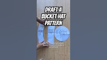 Learn how to draft your own bucket hat pattern from scratch ✂️ #sewing #buckethat #hat