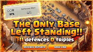 Every Base Got Tripled... Except This TH18 War Base! 11 Defenses (Replays + Link) screenshot 1