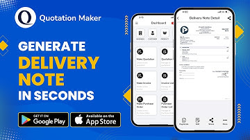 How to create Delivery Note in mobile app | Quotation Maker App For Android | iPhone | Quotation