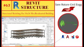 #63. Structural Modeling For 36x16 Mtr. Residential Building In Revit.| Revit Structure For Free.