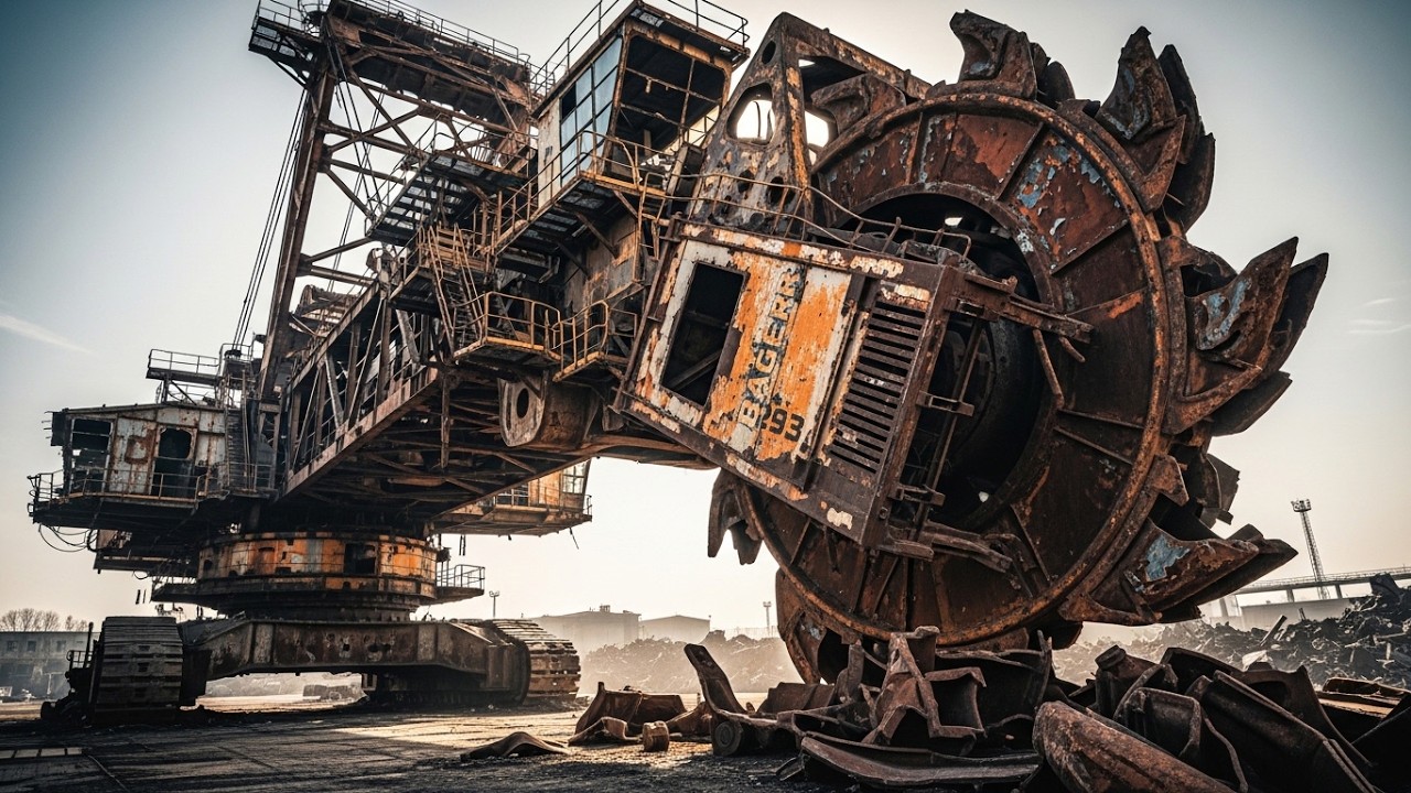Abandoned Bagger 293 Found Rusting in Scrap Yard – Massive Excavator ...
