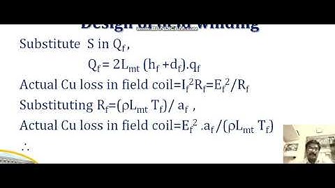 Lecture Video 17EE64 Module 2 Design of Shunt and Series Field Windings Gopinath K