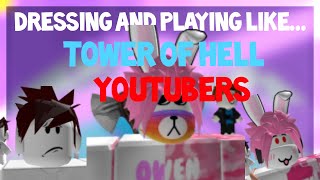 Dressing up as Tower of Hell YouTubers (PinkLeaf, Zepyxl, WhiteLee... etc)