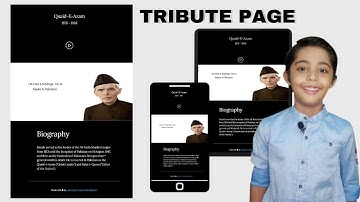 Build A Tribute Page In HTML and CSS For Intermediate Tutorial | Tribute Page Using HTML & CSS
