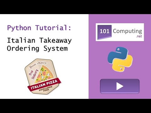Python Tutorial - Takeaway Ordering System