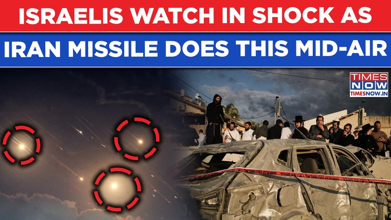 Israelis Watch In SHOCK as Iran's BALLISTIC MISSILE Splits Into Multiple War Heads Mid-Air 'SCARY'!
