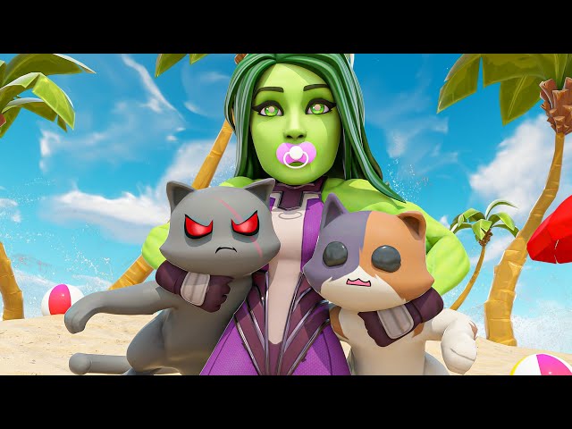 A DAY IN THE LIFE OF BABY SHE-HULK...( Fortnite Short ) class=