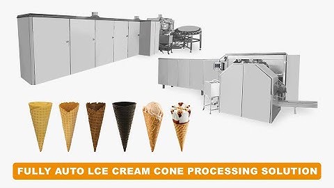 Fully Auto lce Cream Cone Processing Solution|Rolled Waffle Sugar Cone Maker Machine|Waffle Cone