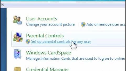 How to add parental controls to a user account in Windows 7