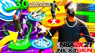 I CANT MISS WITH THIS 30 SHOOTING BADGE DEMIGOD BEST PLAYER BUILD ON NEXT GEN NBA 2K21 100% GREEN