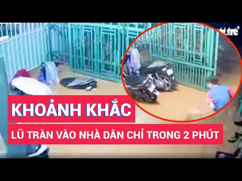Video Khoảnh khắc nước lũ tràn vào nhà dân ở Đà Nẵng, chỉ... - youtube