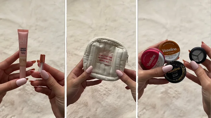 make a mini makeup bag with me 🎀