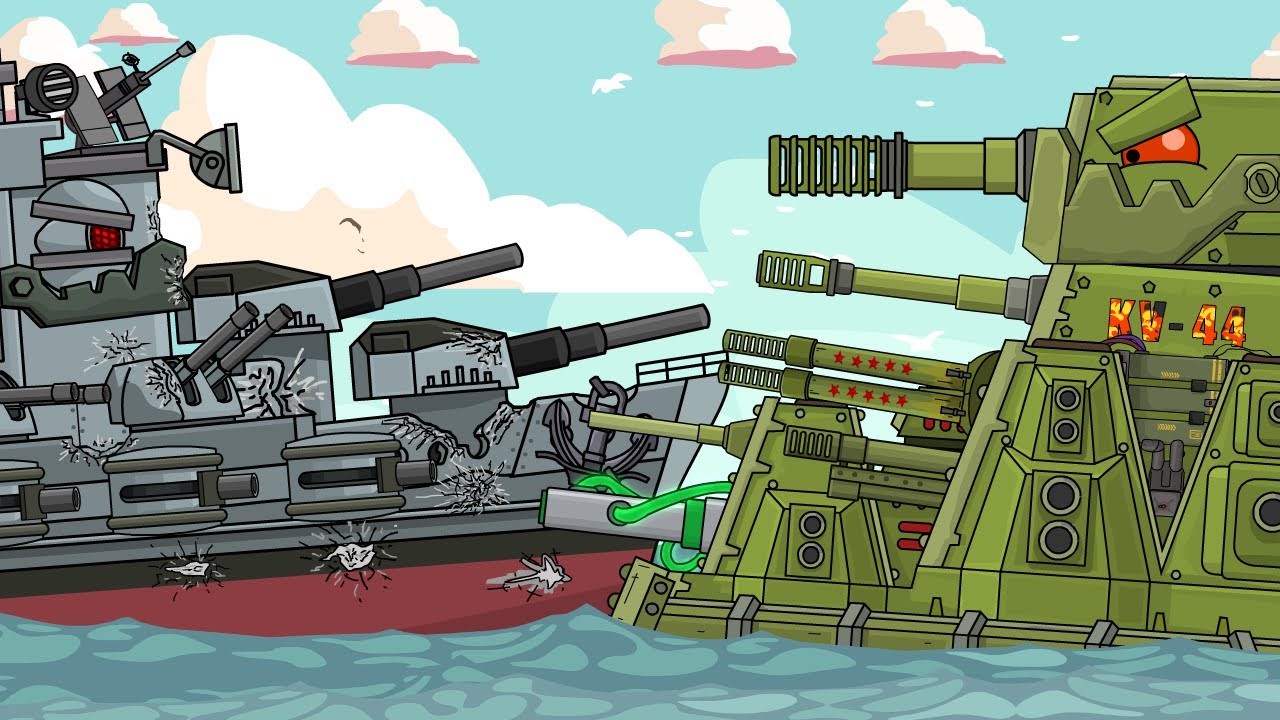 БИТВА ДВУХ ГИГАНТОВ : КВ-44-М2 vs ТИРПИЦ - Мультики про танки