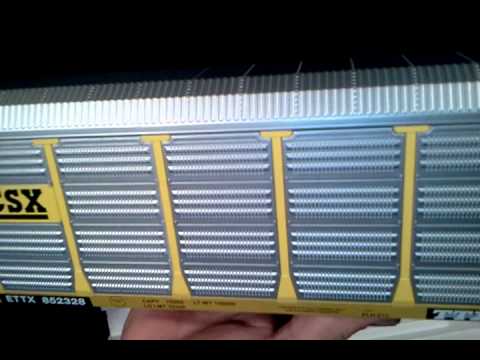 Wagon Porte-autos CSX Corrugated Auto Carrier – échelle O, 3 Rails, MTH (20-98257)