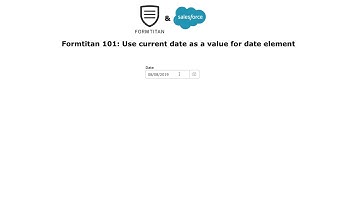 Use current date as a value for date element