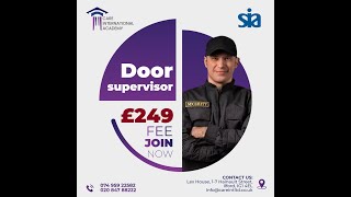 Unlock Your Potential with the SIA Door Supervisor Course!