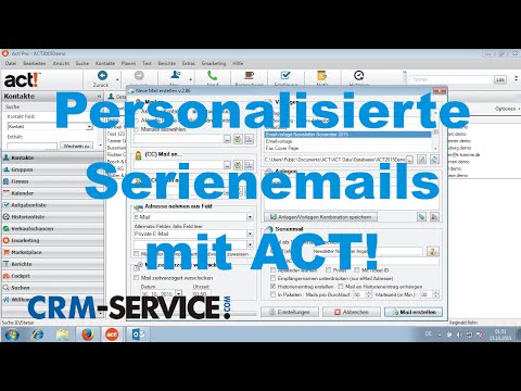 Personalisierte Serienemails / Newsletter mit CRM-Software ACT! erstellen - ACT! Tutorial deutsch