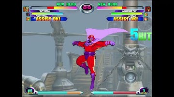 Marvel vs. Capcom 2 - Storm, Sentinel, Captain Commando vs. Magneto, Cable, Psylocke