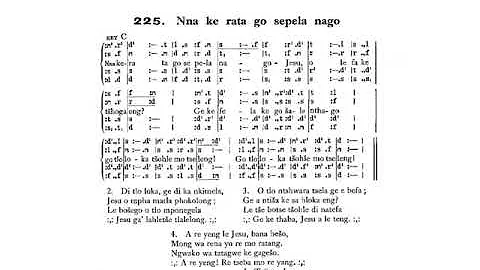 Lutheran Bapedi Church Hymn   225 Nna ke rata go sepela nago  (Tune II)