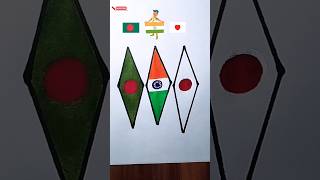 jana gana mana national anthem India🇮🇳 Bangladesh🇧🇩 Japan🇯🇵 flag #shorts #viralart #janaganamana