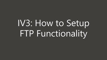 IV3 Vision Sensor Support | Advanced Functions | FTP Setup